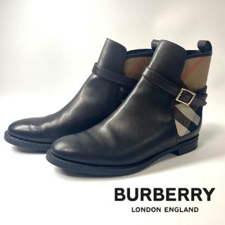 バーバリー(BURBERRY)のBurberry バーバリー アンクルブーツ　ショートブーツ　チェック(ブーツ)