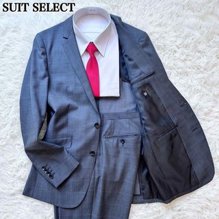 スーツカンパニー(THE SUIT COMPANY)のスーツセレクト シングルスーツ ビジネススーツ セットアップ 背抜き グレー(セットアップ)