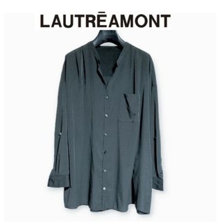 LAUTREAMONT - LAUTREAMONT✨とろみノーカラーロングシャツブラウス