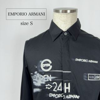 エンポリオアルマーニ(Emporio Armani)のEMPORIO ARMANI アルマーニ 長袖 シャツ カジュアル ブラック(シャツ)