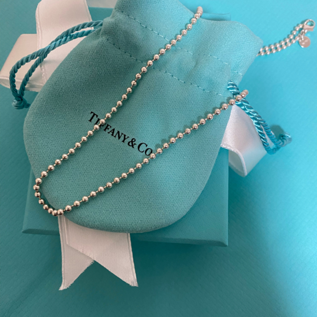 Tiffany & Co. - 美品 ティファニー ボールチェーンネックレスの Tiffany & Co. - 美品 ティファニー ボールチェーンネックレスの