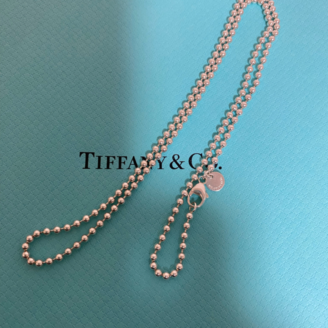 Tiffany & Co. - 美品 ティファニー ボールチェーンネックレスの Tiffany & Co. - 美品 ティファニー ボールチェーンネックレスの