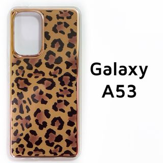 Galaxy A53 5G ヒョウ柄 メッキフレーム カバー(Androidケース)