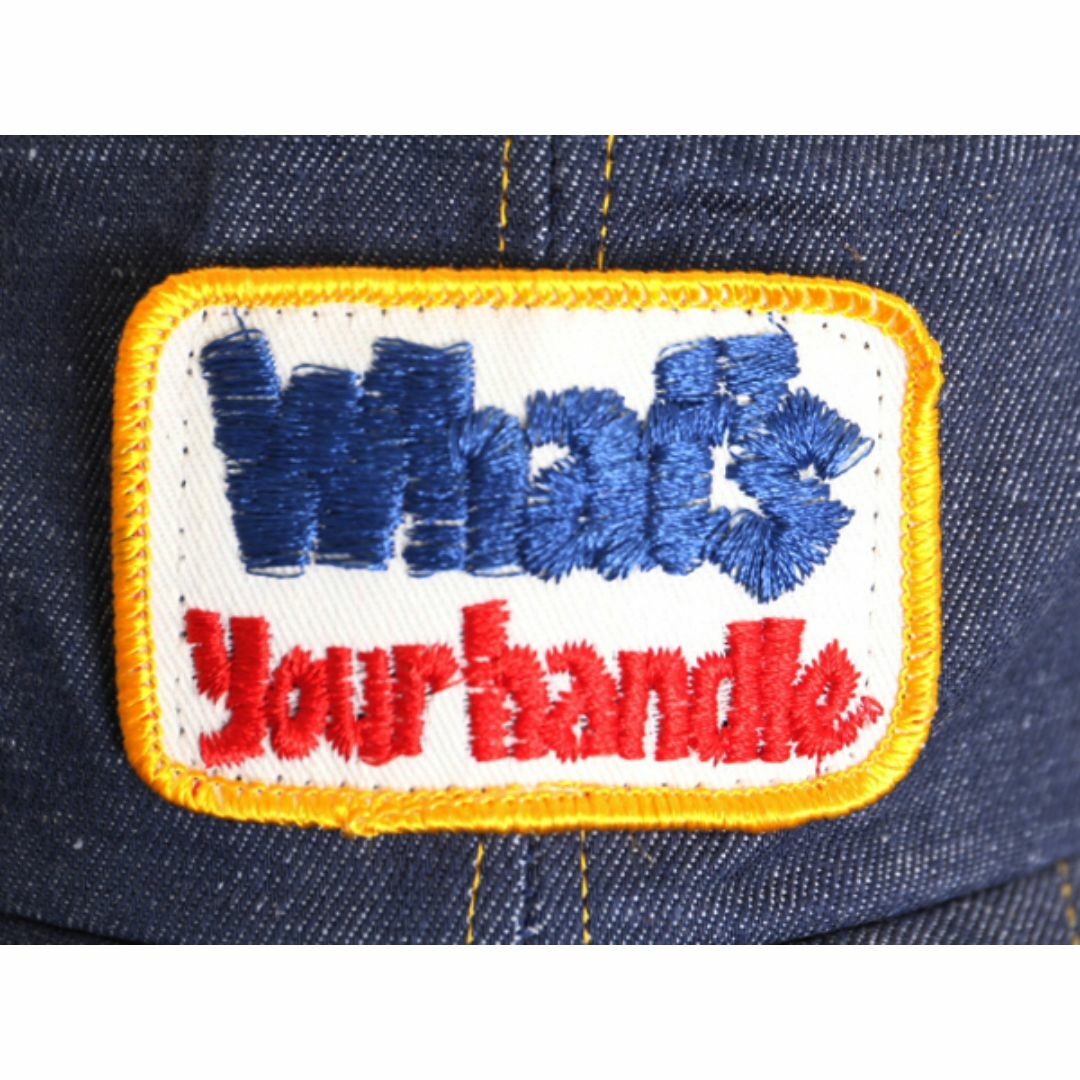 期間限定30%OFF! デッドストック メッシュ 切替 デニム 刺繍 ワッペン USA製 80s 帽子