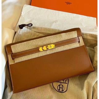 エルメス(Hermes)のエルメス・ケリーエランHERMES KELLY ELAN  ゴールド(B刻印)(クラッチバッグ)