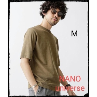 ナノユニバース(nano・universe)のNANO universe【美品】テンセルリネン半袖ニット(Tシャツ/カットソー(半袖/袖なし))