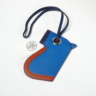 エルメス(Hermes)の■美品■HERMES エルメス ≪カマイユ≫ レザー キーケース キーリング キーホルダー チャーム 馬 ホース ブルー アクセサリー フランス製 ブランド古着【中古】20240309/GP4491(キーケース)