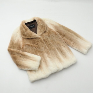 ■美品■ ROCHAS ロシャス SAGA MINK ROYAL サガミンク ロイヤル ファー コート ジャケット サイズF グラデーション MINK 毛皮 アウター ブランド古着【中古】20240503/GP5237(その他)