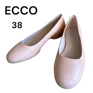 エコー(ECCO)のecco ★フラットシューズ パンプス 38【美品】( 24cm )天然皮革(ハイヒール/パンプス)