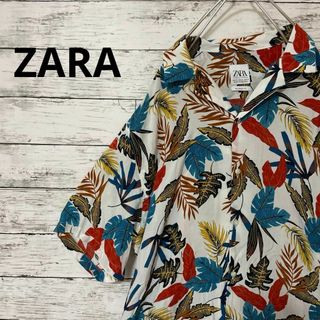 ZARA アロハシャツ オープンカラーシャツ レーヨンシャツ 半袖シャツ