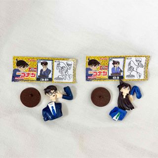 メイタンテイコナン(名探偵コナン)の【新品】名探偵コナン　チョコエッグ　工藤優作　毛利蘭(キャラクターグッズ)