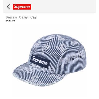 シュプリーム(Supreme)のSupreme Denim Camp Cap Stripe Indigo(キャップ)