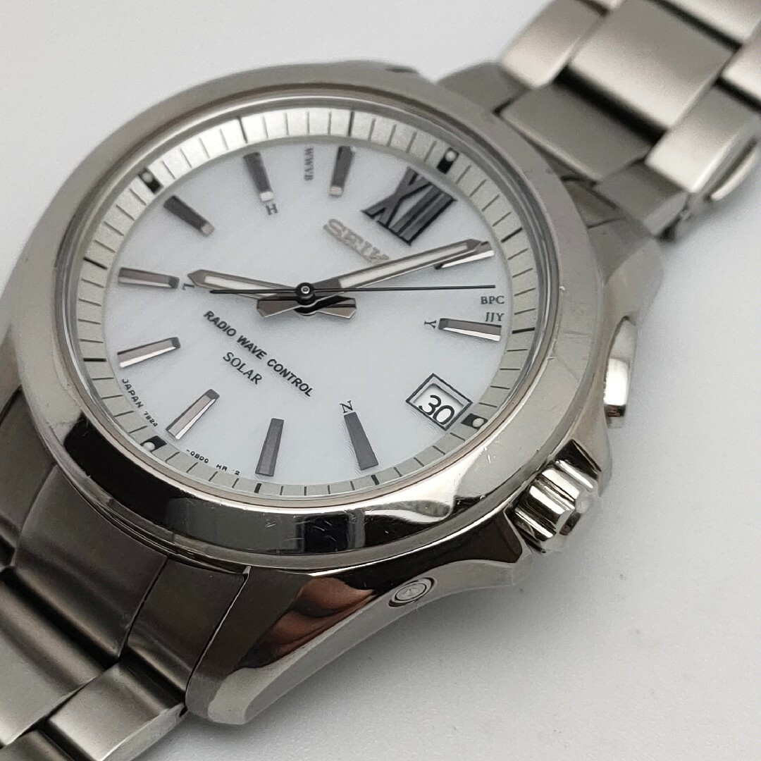 高質 SEIKO - 7B24 電波ソーラー ブライツ セイコー 人気の白文字盤 ブライツ