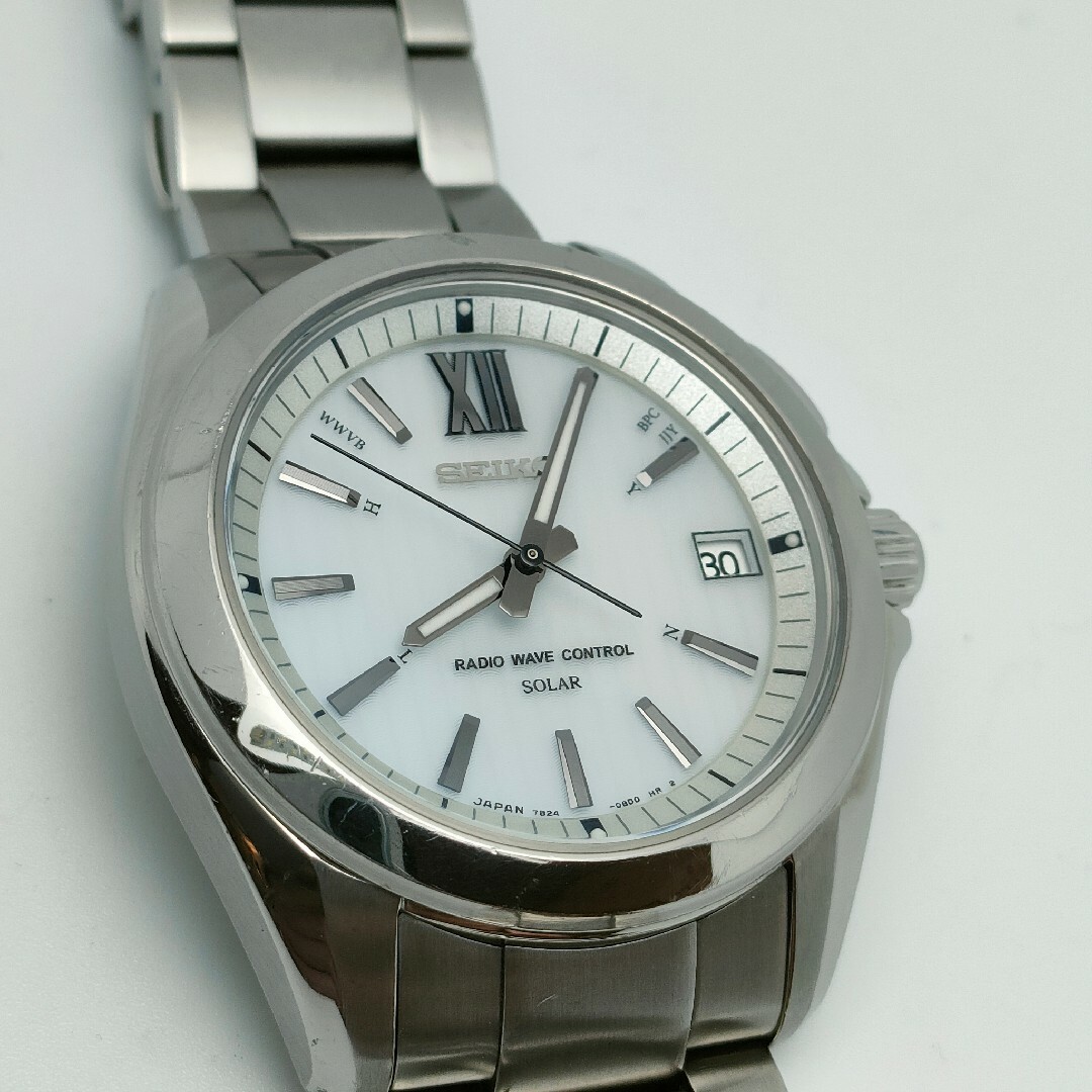 SEIKO - 人気の白文字盤 セイコー ブライツ 電波ソーラー 7B24 SEIKO - 人気の白文字盤 セイコー ブライツ 電波ソーラー 7B24