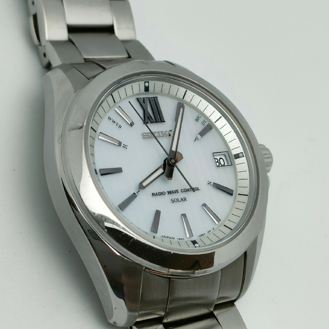 SEIKO - 人気の白文字盤 セイコー ブライツ 電波ソーラー 7B24 SEIKO - 人気の白文字盤 セイコー ブライツ 電波ソーラー 7B24