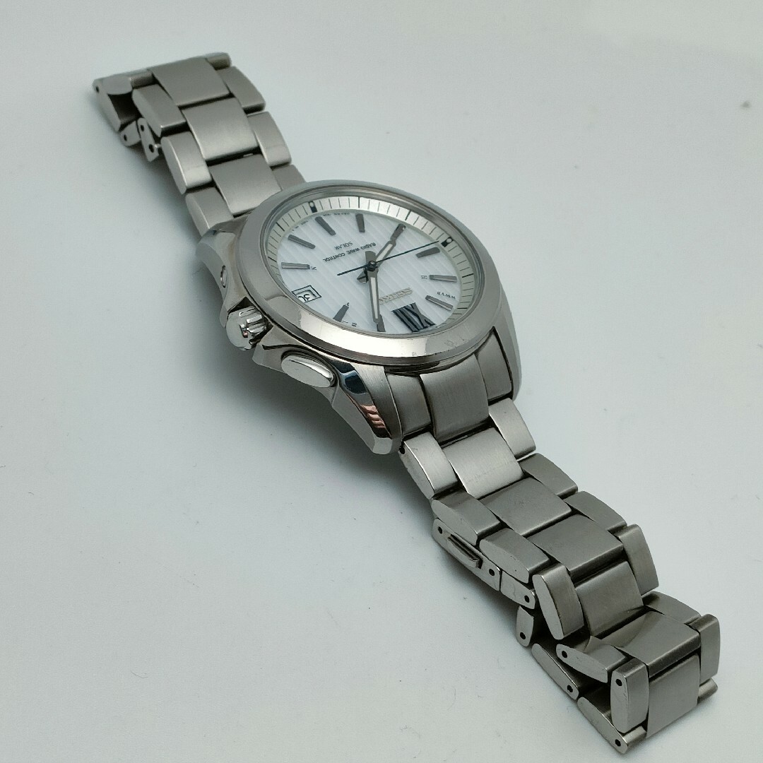SEIKO - 人気の白文字盤 セイコー ブライツ 電波ソーラー 7B24 SEIKO - 人気の白文字盤 セイコー ブライツ 電波ソーラー 7B24