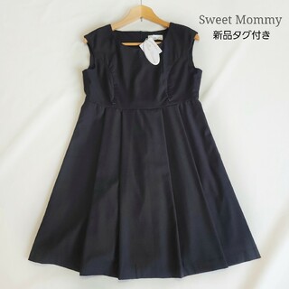 スウィートマミー(SWEET MOMMY)の【新品未使用】Sweet Mommy タックノースリーブワンピース 授乳服 M(マタニティワンピース)