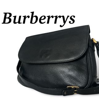 BURBERRY - バーバリーズ　ショルダーバッグ　ゴールド金具　斜めがけ　男女兼用　ブラック　革