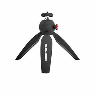 Manfrotto ミニ三脚 PIXI カメラ用 ミラーレスカメラ コンパクトカメラ ボール雲台 動画撮影用グリップ ブラック 耐荷重1kg 自重190g MTPIXI-B(その他)