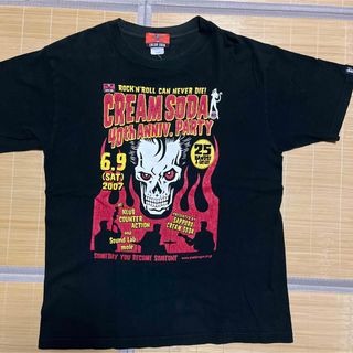 CREAM SODA PINK DRAGON CATS 40周年　tシャツ　L