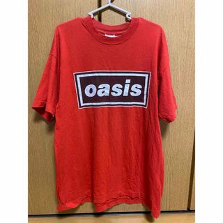 スクリーンスターズ(SCREEN STARS)のoasis オアシス　90s tシャツ　レッド　リアム・ギャラガー(Tシャツ/カットソー(半袖/袖なし))