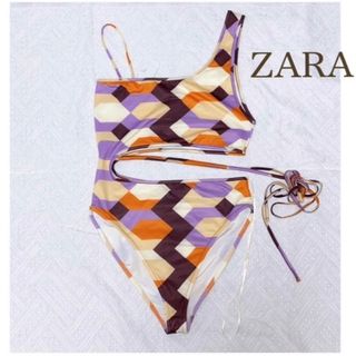 ザラ(ZARA)の【新品 S】ZARA カットアウトビキニ ワンピース(水着)