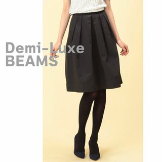 デミルクスビームス(Demi-Luxe BEAMS)のDemi-Luxe BEAMS デミルクス ビームス　スカート　黒　フレア　膝丈(ひざ丈スカート)