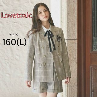 lovetoxic - 美品ラブトキシック　ジャケットショートパンツセットアップ　チェック L(160)