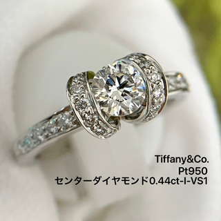 ティファニー(Tiffany & Co.)のティファニー リング指輪リボン ダイヤ　0.44ct I VS1 PT950(リング(指輪))