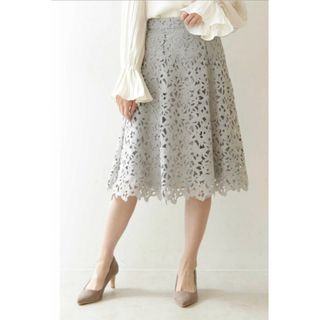 プロポーションボディドレッシング(PROPORTION BODY DRESSING)の美品♡プロポーションボディドレッシング　レースフレアスカート(ひざ丈スカート)