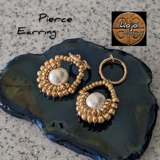 コットンパール bag型 ゴールド Earring Pierce(ピアス)