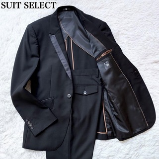 スーツカンパニー(THE SUIT COMPANY)のスーツセレクト セットアップ タキシード ブラックスーツ 結婚式 ウール A6(セットアップ)