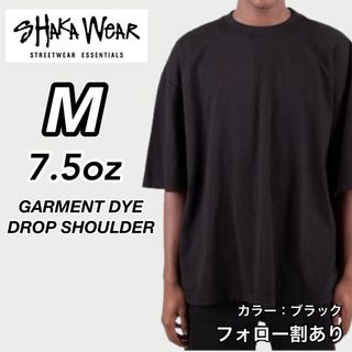 新品未使用 シャカウェアドロップショルダー ガーメントダイ Tシャツ 黒 M(Tシャツ/カットソー(半袖/袖なし))