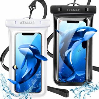 【色: ブラック&ホワイト】【2024新登場 2枚セット】スマホ 防水ケース I(その他)