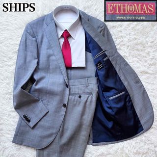 シップス(SHIPS)のSHIPS Luxury シングルスーツ セットアップ イートーマス グレー M(セットアップ)