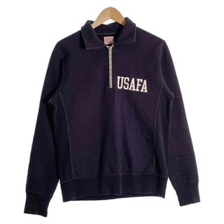 The Real McCOY'S リアルマッコイズ USAFA ハーフジップスウェットトレーナー ネイビー Size M