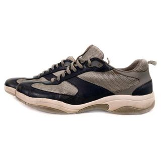 PRADA SPORT プラダスポーツ レザー メッシュ ローカットスニーカー ネイビー グレー 4E 2057 Size 8(スニーカー)