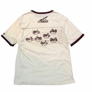 00s  ヤマハ50周年記念 YAMAHA 半袖 リンガーTシャツ(Tシャツ/カットソー(半袖/袖なし))