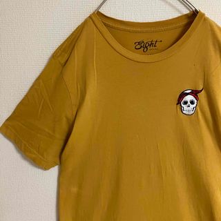 雰囲気古着ドクロ刺繍ワンポイントロゴTシャツオールドデザインボーンTEEtシャツ(Tシャツ/カットソー(半袖/袖なし))