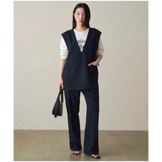 ラウンジドレス(Loungedress)の新品　ラウンジドレス　【Loungedress】ベストセットアップ　ネイビー　S(ベスト/ジレ)