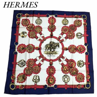 エルメス(Hermes)のHERMES エルメス【銅細工】 カレ90 シルク100% スカーフ ストール(バンダナ/スカーフ)