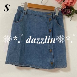 ダズリン(dazzlin)のdazzlin デザインボタンデニム台形スカート(ミニスカート)