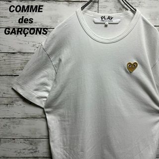 コムデギャルソン(COMME des GARCONS)のa170【美品】プレイコムデギャルソン　人気モデル　刺繍ロゴハート　半袖Tシャツ(Tシャツ/カットソー(半袖/袖なし))