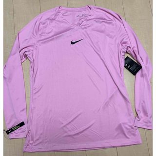 NIKE - NIKE メンズ ロンＴ Lサイズ　ドライフィット  ピンク　ランニング