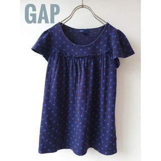 ギャップキッズ(GAP Kids)のGapKids キッズ130cm 半袖トップス　Tシャツ　ブルー　水玉　コットン(Tシャツ/カットソー)