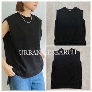 URBAN RESEARCH - URBAN RESEARCH ノースリーブチュニックカットソー BLK Free