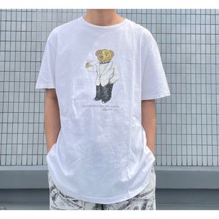 Polo by Ralph Lauren ポロベアTシャツ 白L VINTAGE(Tシャツ/カットソー(半袖/袖なし))