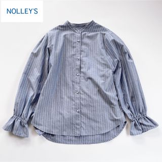 ノーリーズ(NOLLEY'S)の美品 ノーリーズ ブラウス シャツ NOLLYS ストライプ キャンディスリーブ(シャツ/ブラウス(長袖/七分))