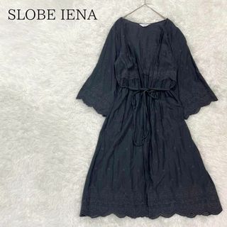 スローブイエナ(SLOBE IENA)のSLOBE IENA スローブイエナ エンブロイダリーレース七分袖ガウン(ロングワンピース/マキシワンピース)