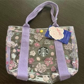 Starbucks Coffee - 新品未使用　スターバックスクリアトートバッグ　スタバ　薔薇